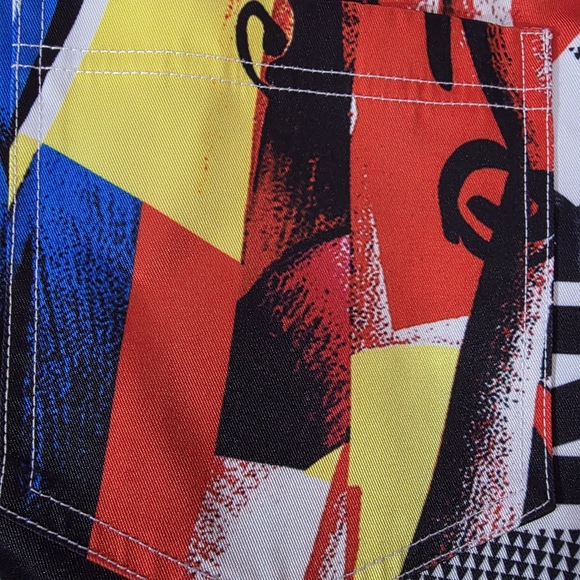 Vibrant Abstract Jean Jacket - Picture 6 of 6